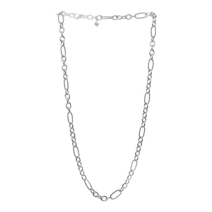 David Yurman Sterling Silver Figaro Chain Necklace 3 of 4