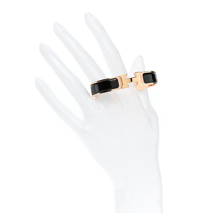 Hermes Enamel Narrow Clic Clac H Bracelet PM Black 2 of 4