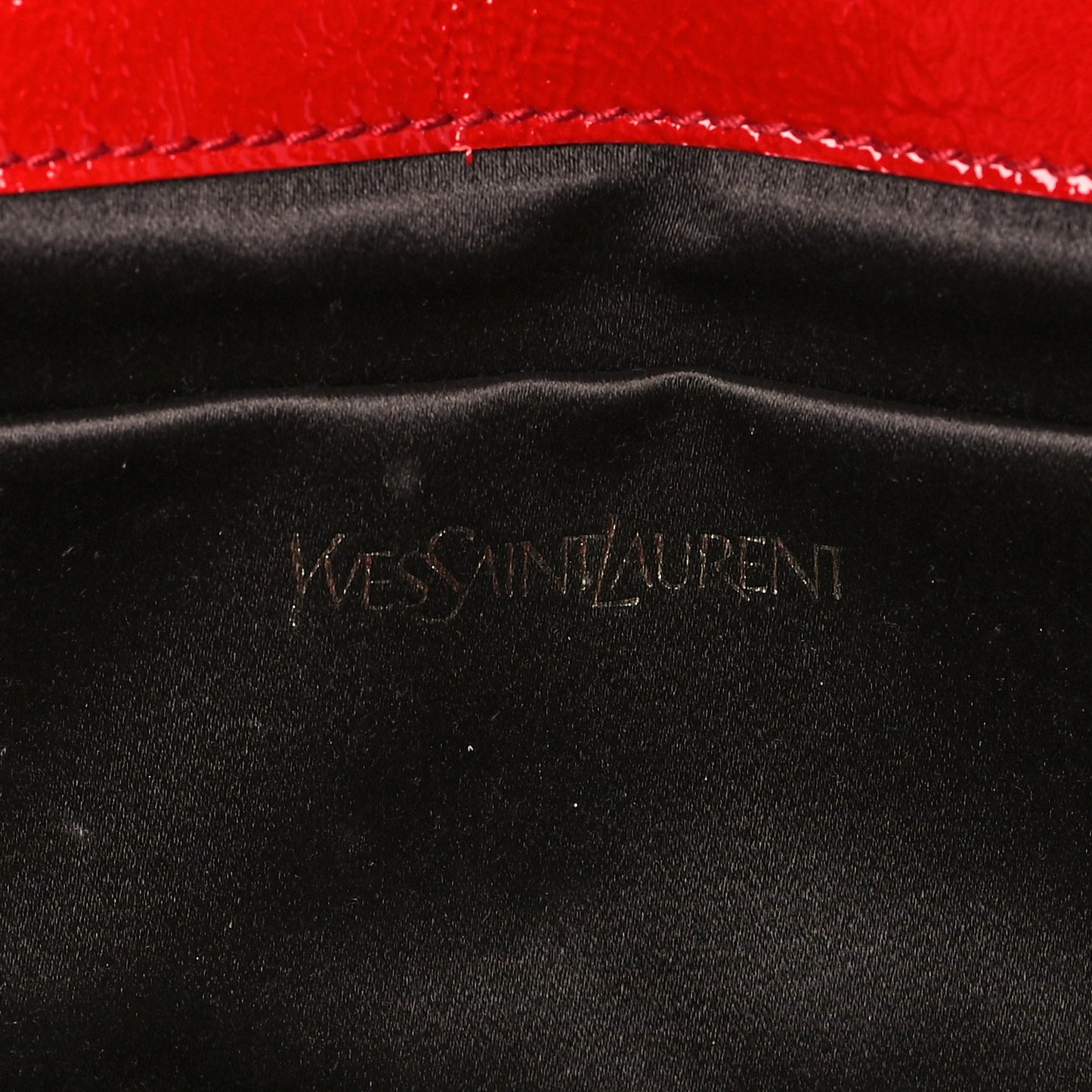 Textured Patent Monogram Large Belle De Jour Clutch Red