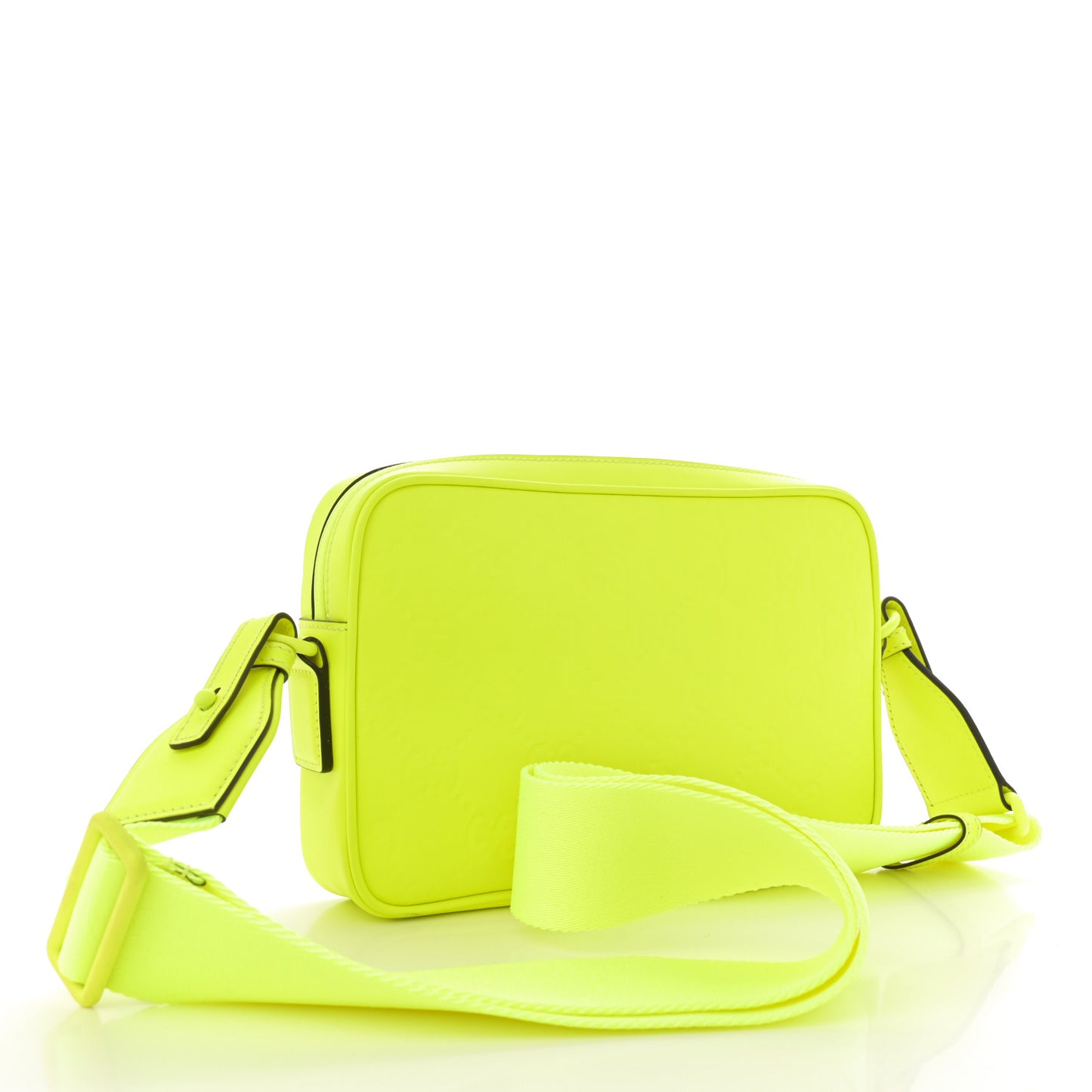 Rubber Effect Monogram GG Crossbody Bag Fluorescent Yellow
