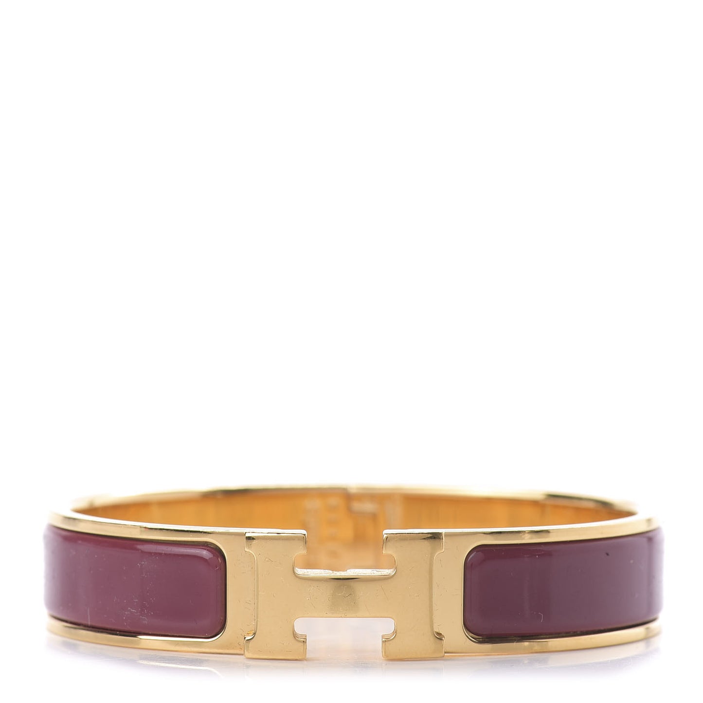 Enamel Narrow Clic Clac H Bracelet PM Rose de Chine