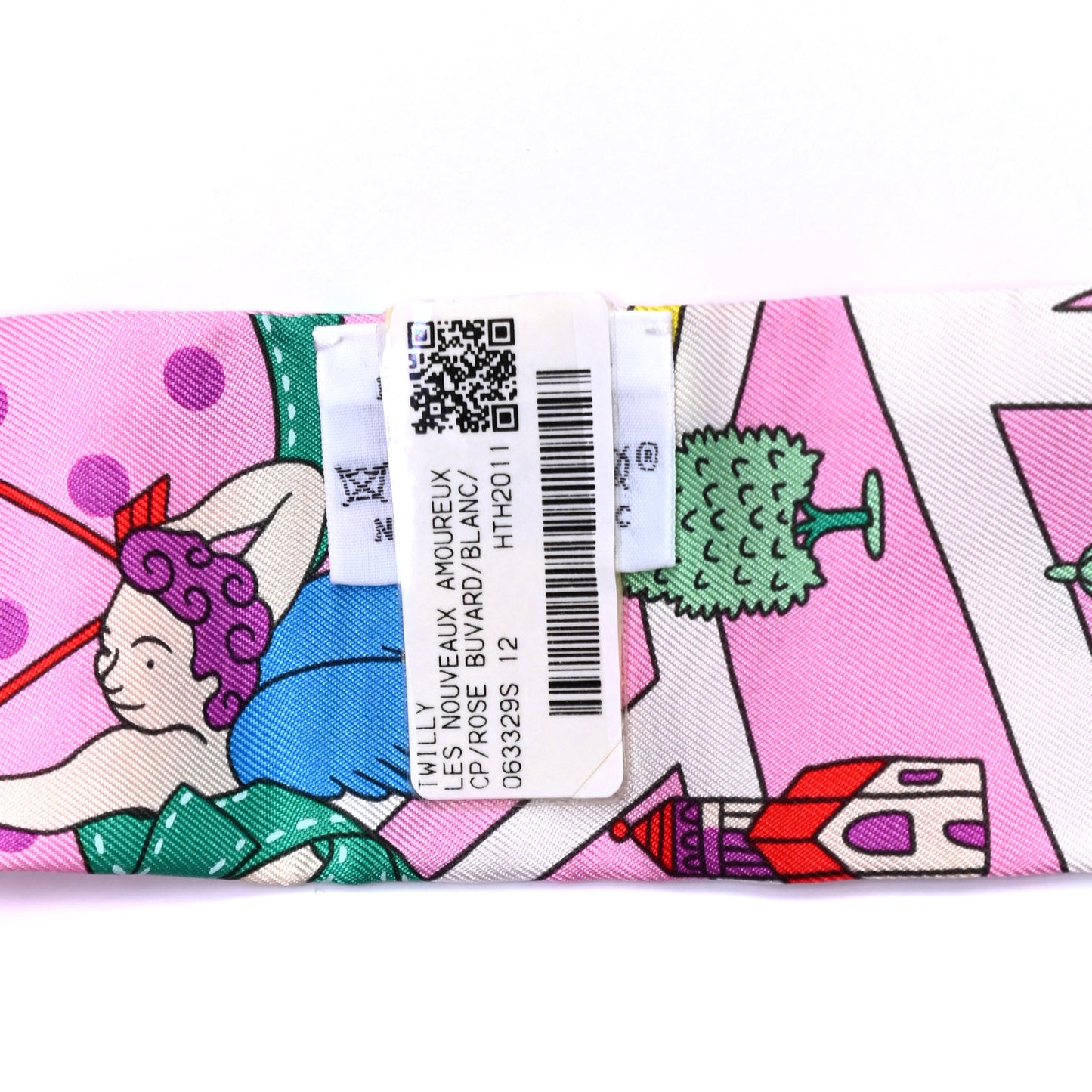 Silk Les Nouveaux Amoureux de Paris Twilly Rose Buvard White Vert