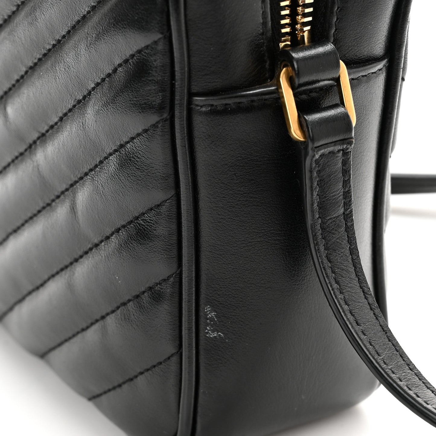 Calfskin Matelasse Monogram Lou Camera Bag Black