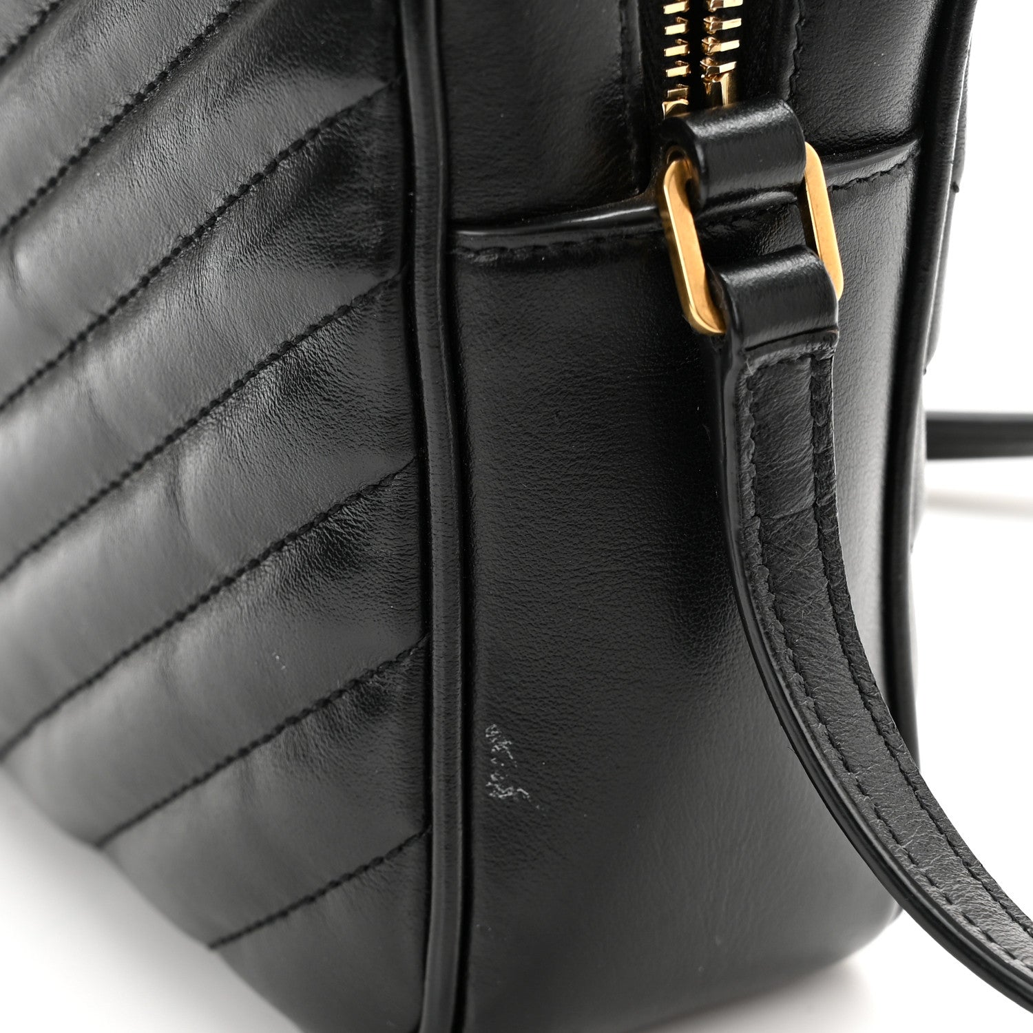 Saint Laurent Calfskin Matelasse Monogram Lou Camera Bag Black 11 of 11