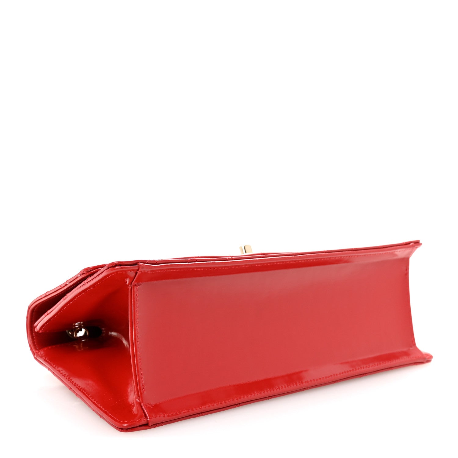 Chanel Glazed Calfskin Quilted East West Flap Red 4 of 10