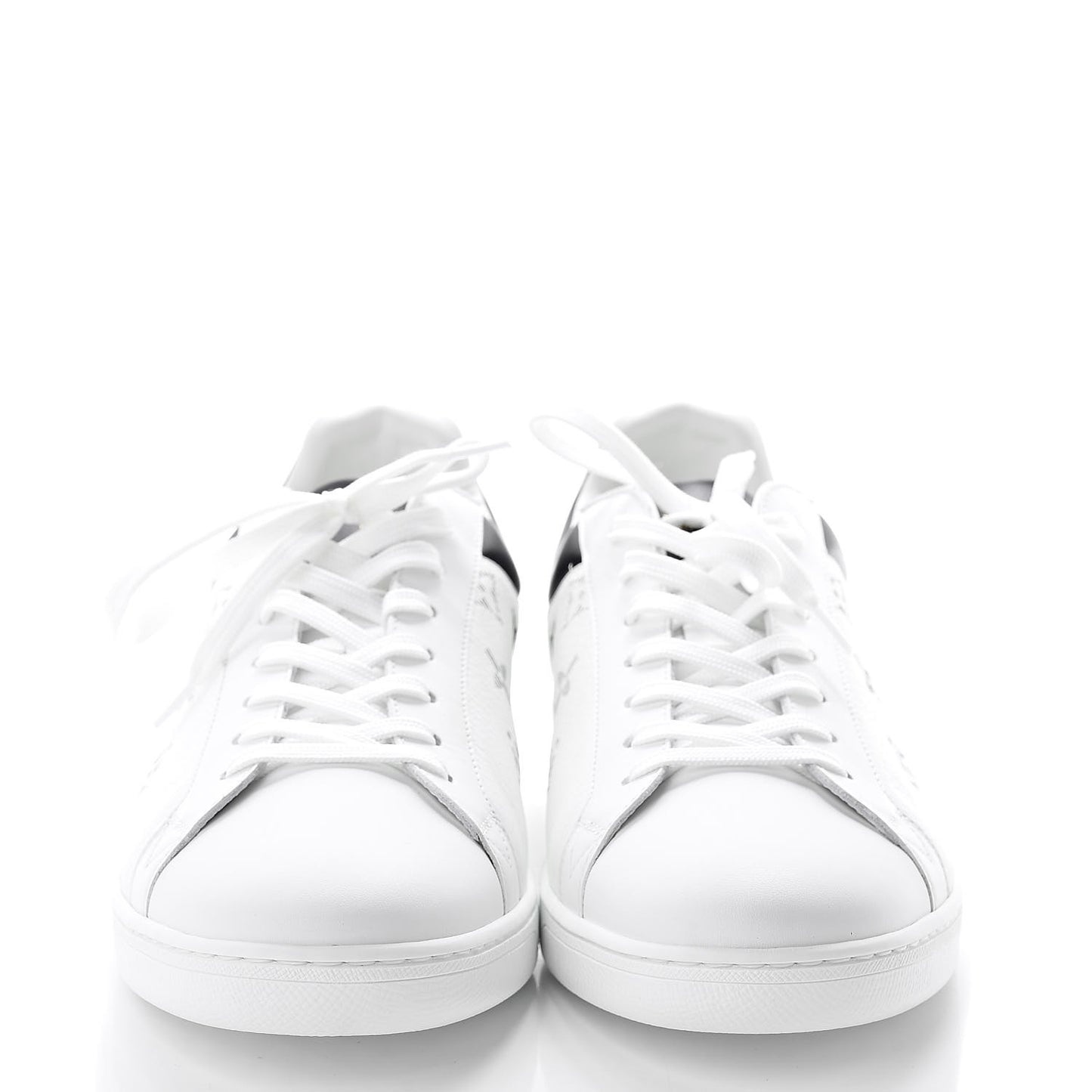 Calfskin Monogram Luxembourg Sneakers 8.5 White