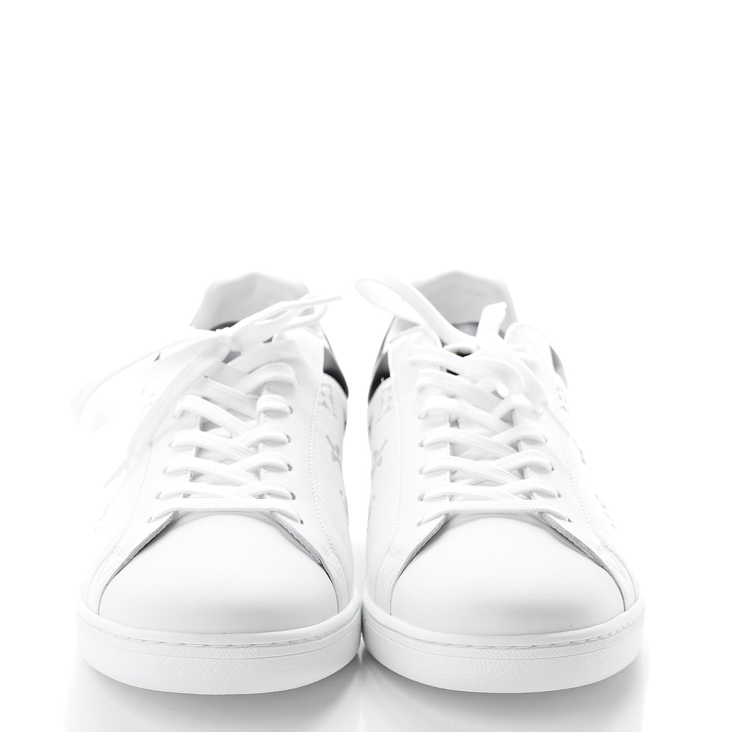 Louis Vuitton Calfskin Monogram Luxembourg Sneakers 8.5 White 2 of 8