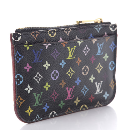 Louis Vuitton Monogram Multicolor Key Pouch Black Grenade 3 of 8