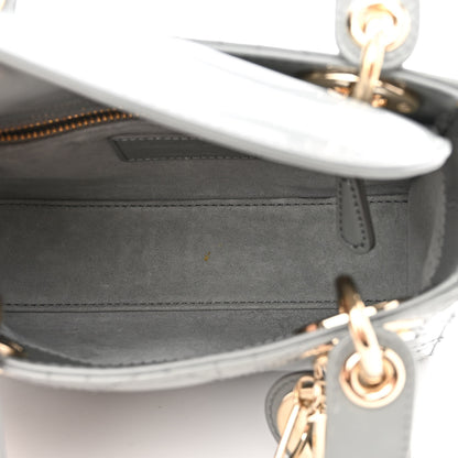 Christian Dior Patent Cannage Mini Lady Dior Grey Stone 4 of 10