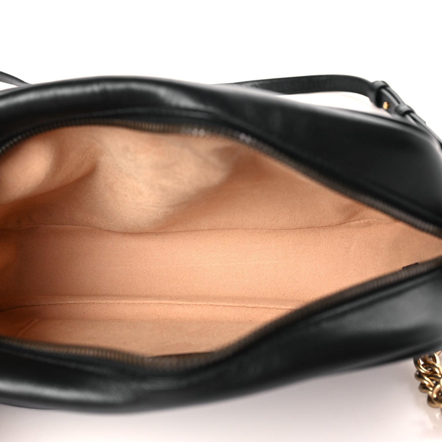 Calfskin Matelasse Small GG Marmont Chain Shoulder Bag Black