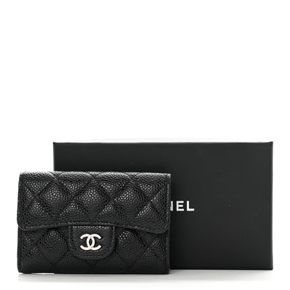 Chanel Caviar Quilted Flap Card Holder Wallet Black 10 of 10