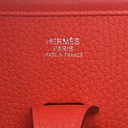 Hermes Taurillon Clemence Evelyne III PM Rouge Tomate 7 of 8