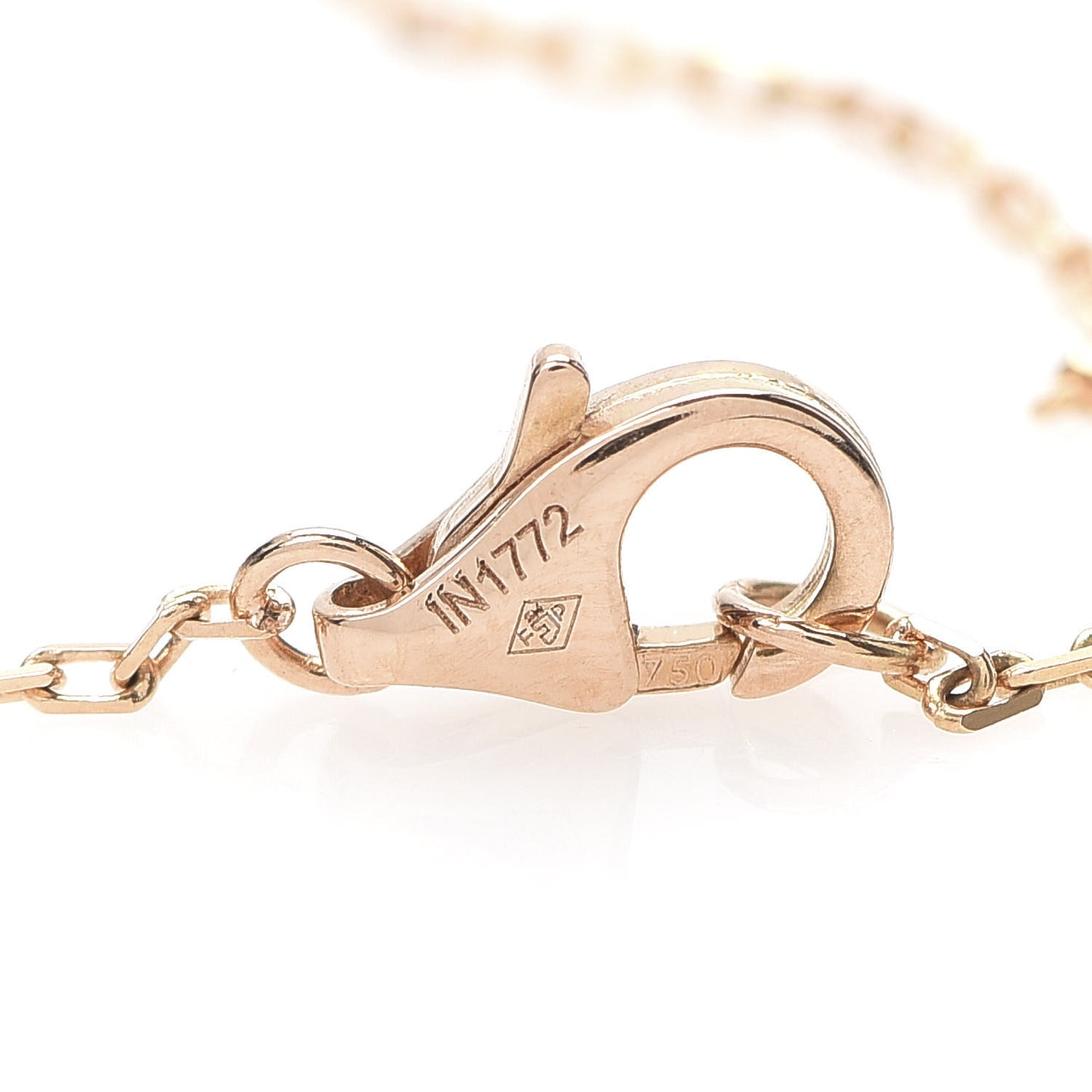 18K Pink Yellow White Gold Trinity Heart Bracelet