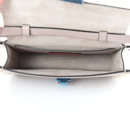 Valentino Garavani Pebbled Calfskin Small Rockstud Overlay Flap Shoulder Bag Poudre 5 of 12