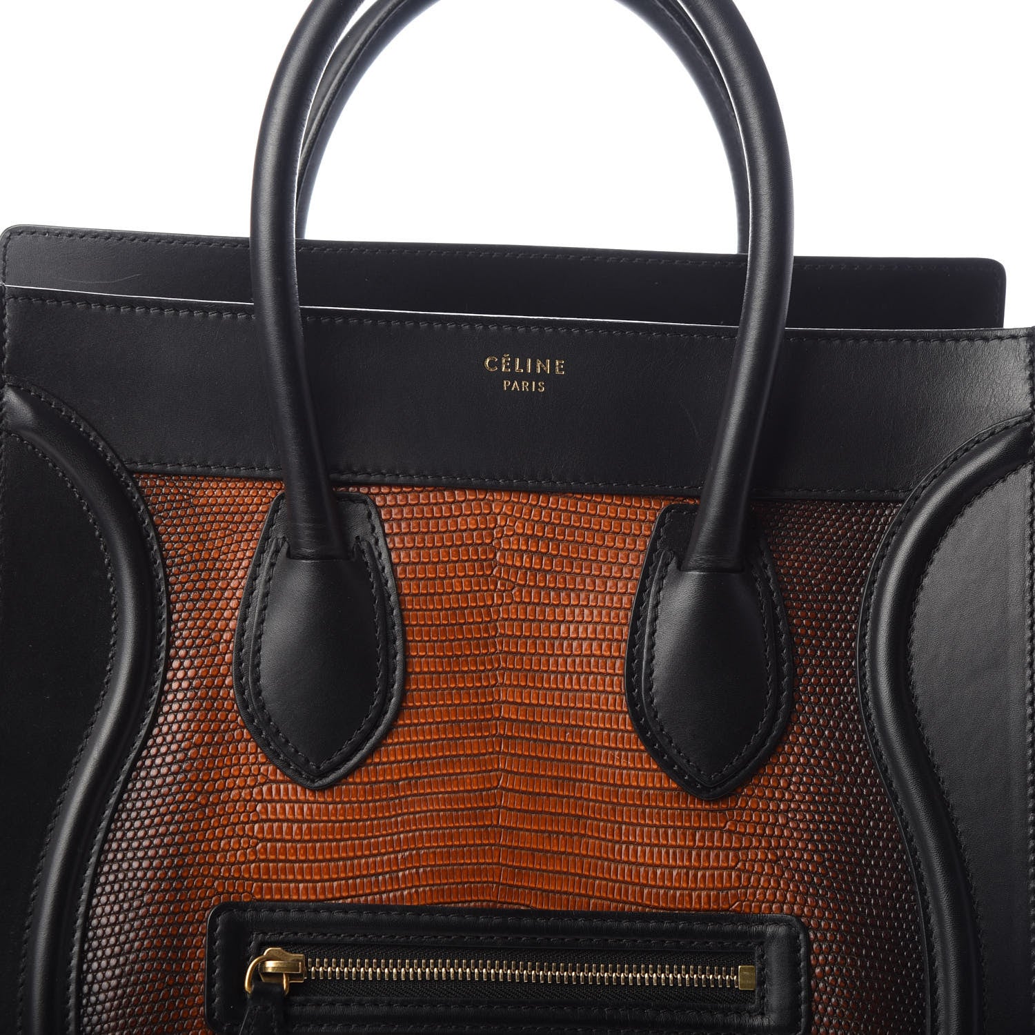 Celine Lizard Mini Luggage Cognac 7 of 9