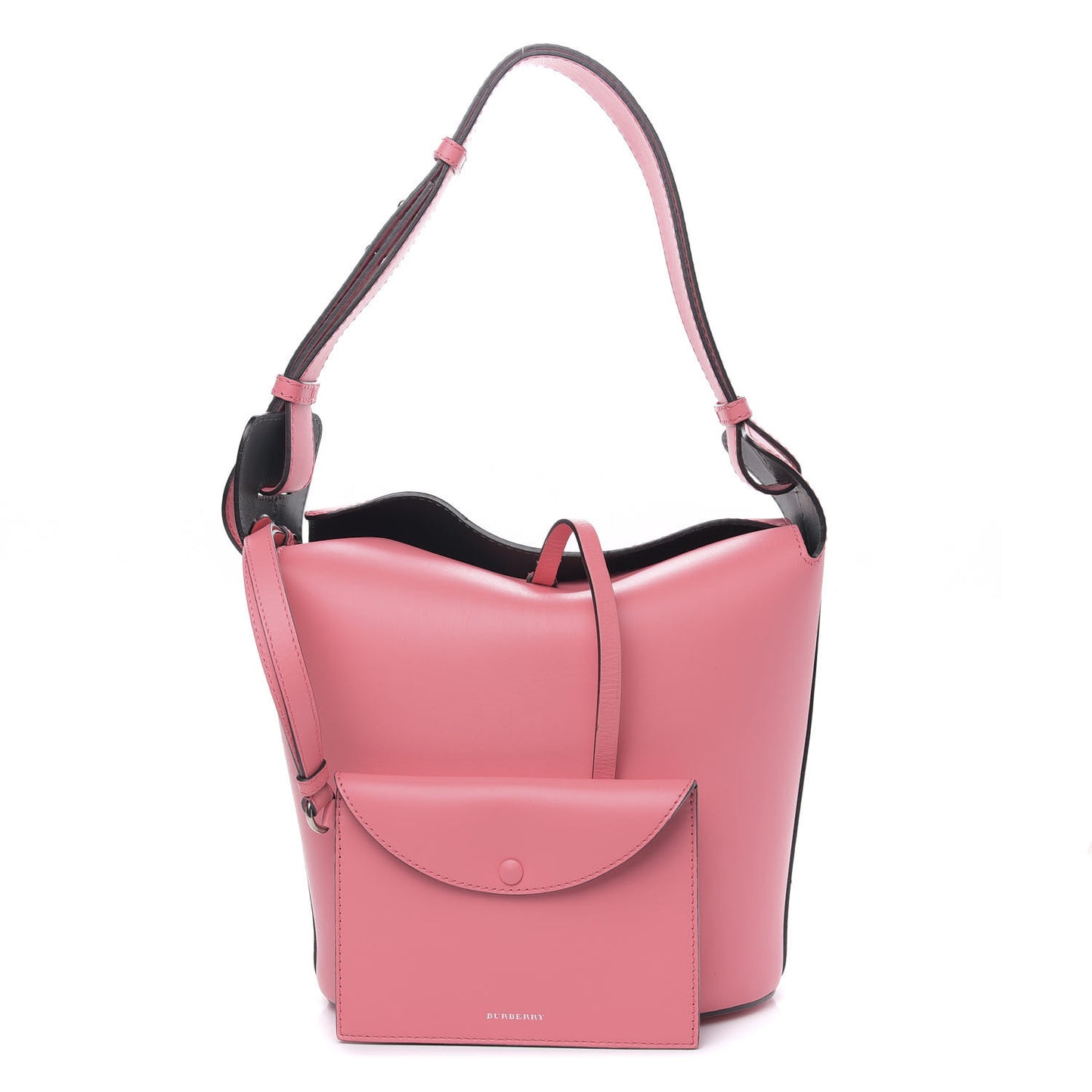 Supple Calfskin Medium Bucket Coral Pink
