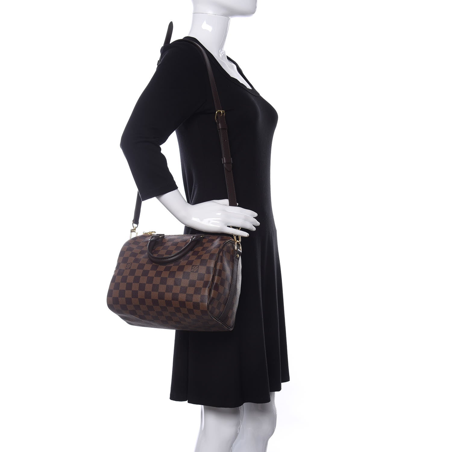 Louis Vuitton Damier Ebene Speedy Bandouliere 25 2 of 12