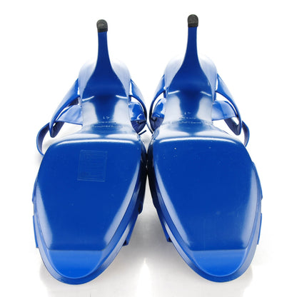Saint Laurent Patent Tribute 75 Platform Sandals 41 Blue Marjorelle 5 of 8