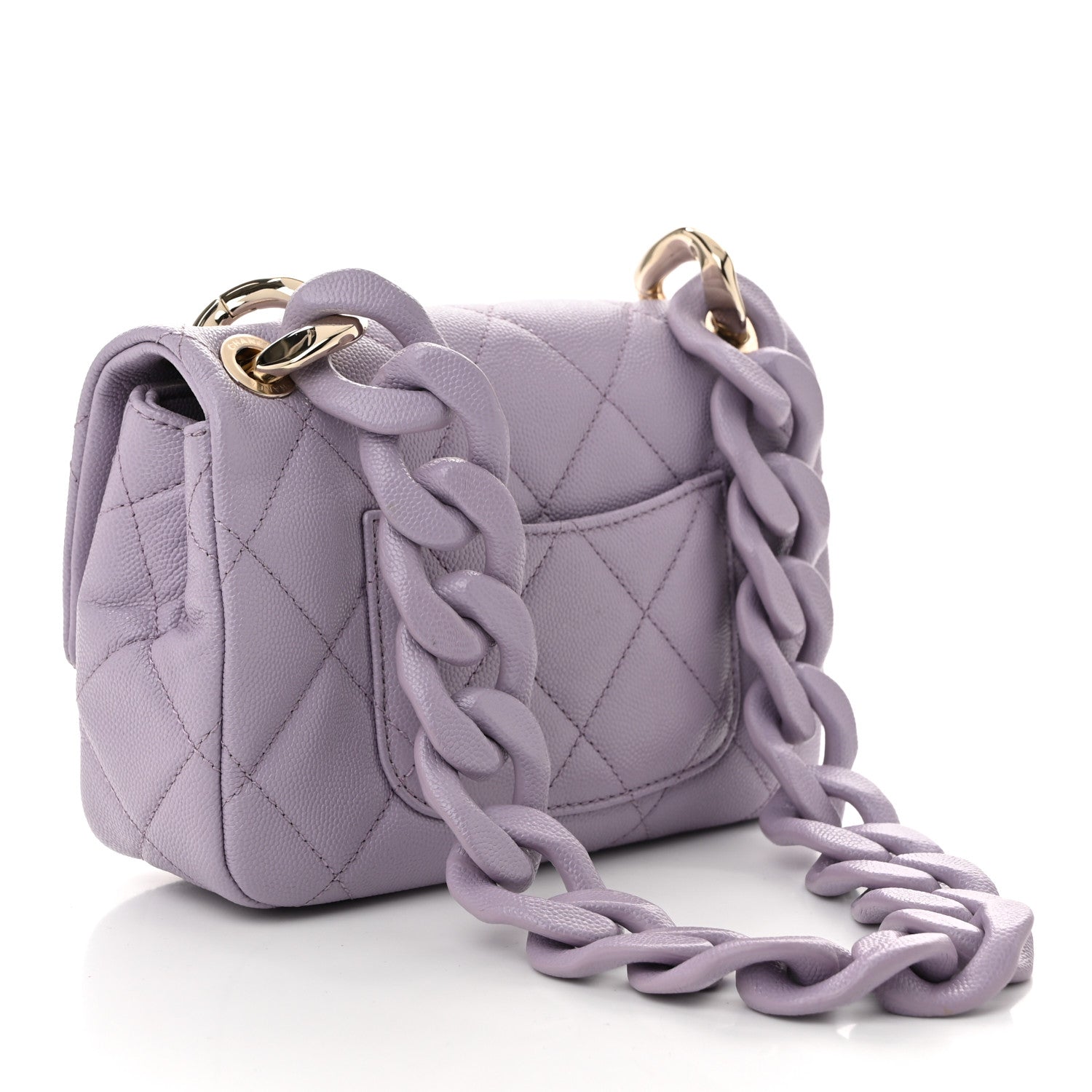 Chanel Caviar Quilted Funky Match Mini Flap Light Purple Light Purple 3 of 11