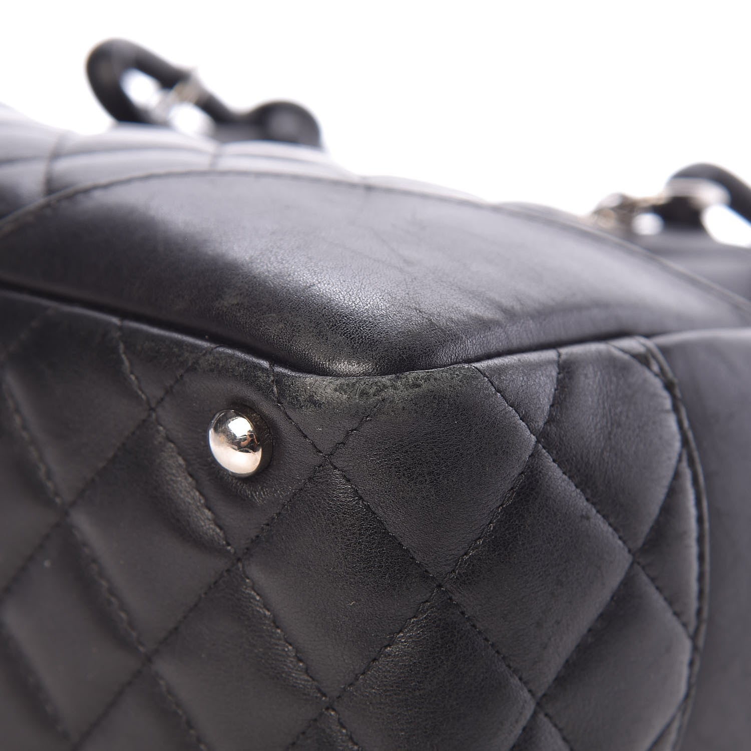 Chanel Calfskin Quilted Large Cambon Bowler Black 16 of 23