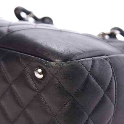 Chanel Calfskin Quilted Large Cambon Bowler Black 16 of 23