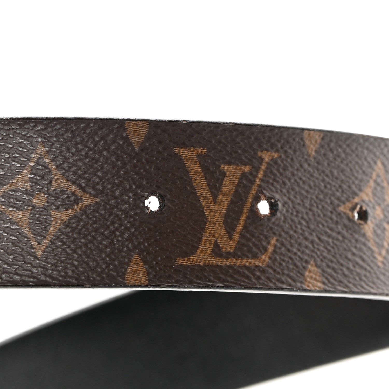 Louis Vuitton Monogram Calfskin 20mm LV Circle Reversible Belt 80 32 Black 6 of 9