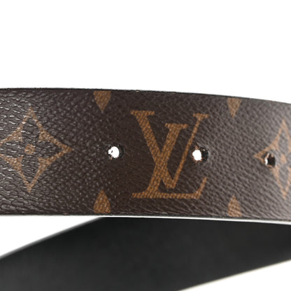 Louis Vuitton Monogram Calfskin 20mm LV Circle Reversible Belt 80 32 Black 6 of 9