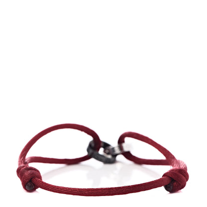Cartier 18K White Gold Ceramic 4 Diamond LOVE Cord Bracelet Red 3 of 6