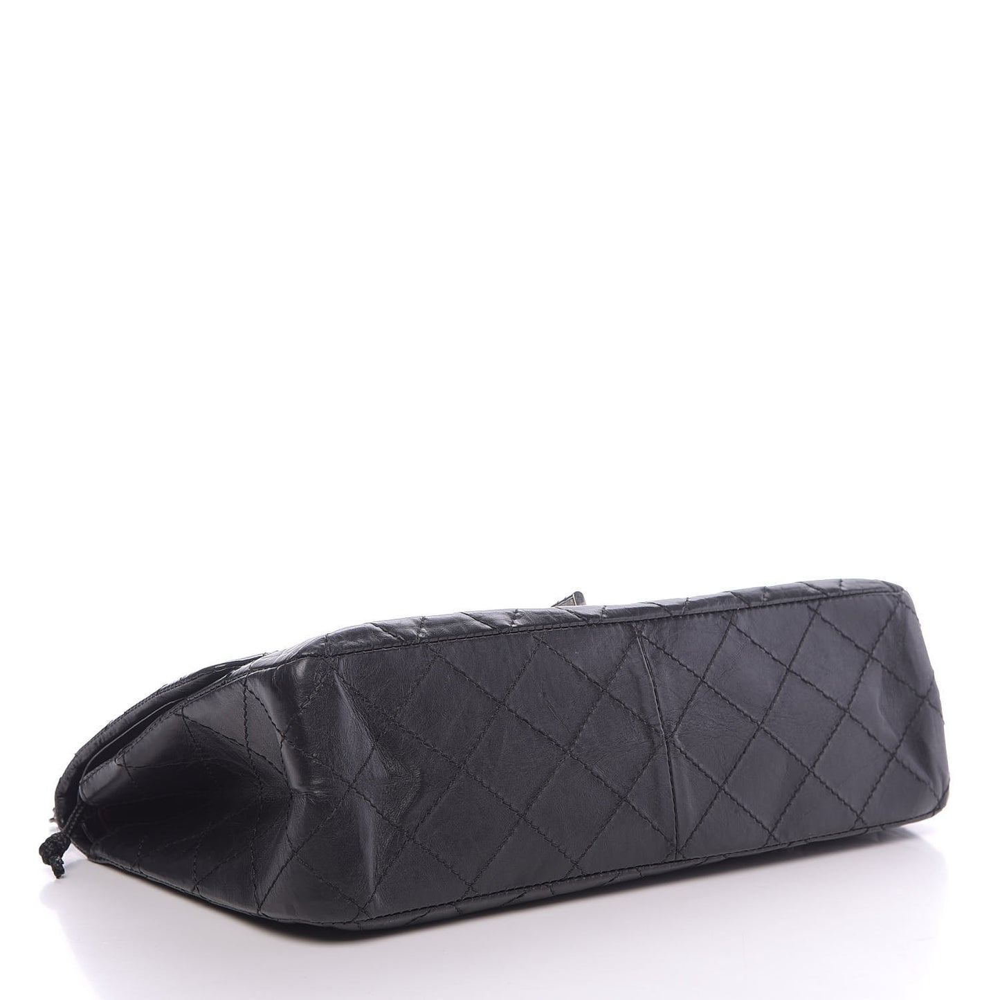 Aged Calfskin Quilted 2.55 Reissue 227 Flap Black