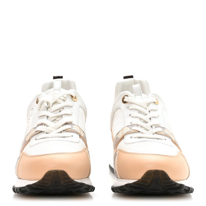 Louis Vuitton Calfskin Damier Azur Run Away Sneakers 38 White 3 of 9