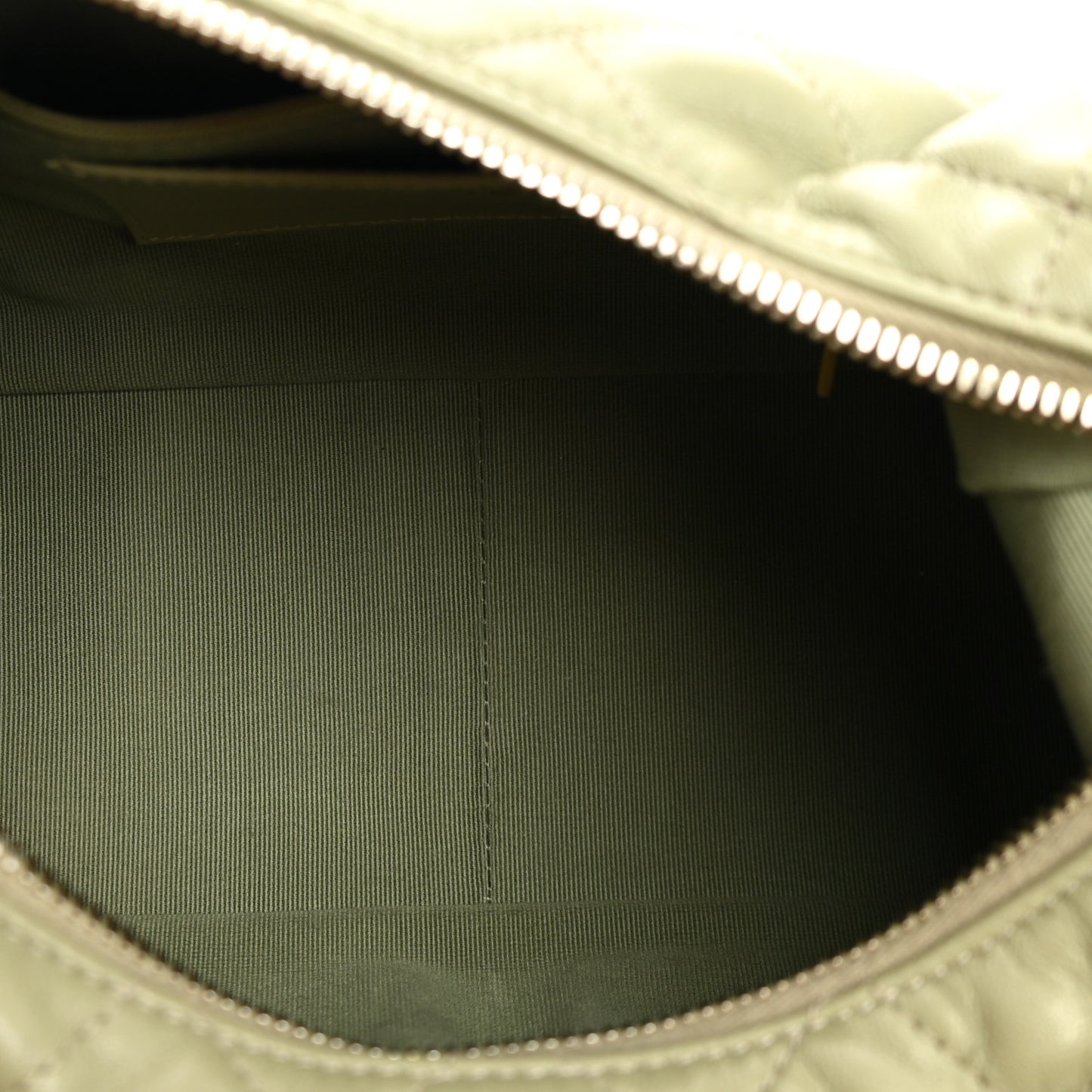 Shiny Lambskin Quilted Trendy Pockets Hobo Green