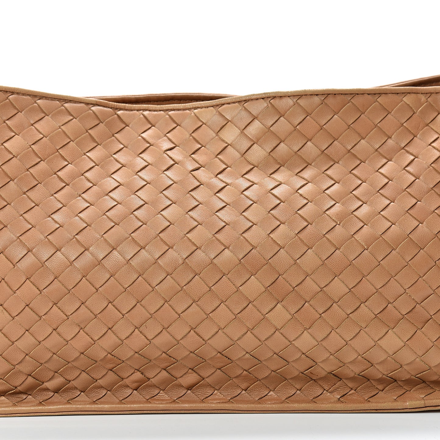 Nappa Intrecciato Shoulder Bag Camel