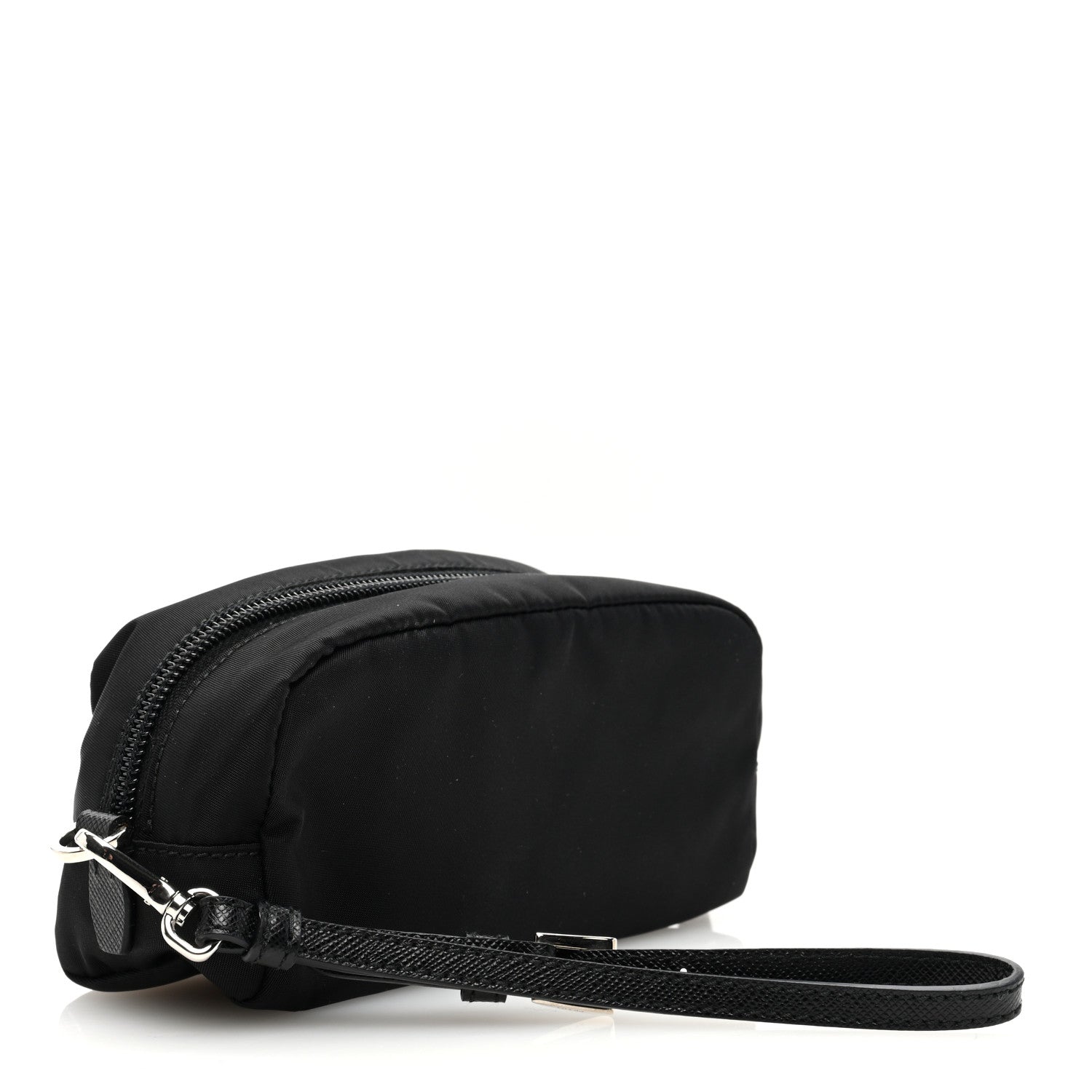 Prada Tessuto Nylon Vela Saffiano Wristlet Black 3 of 6