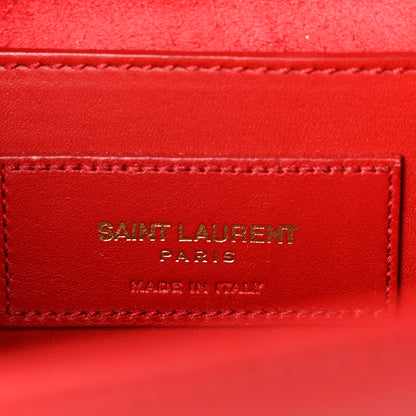 Saint Laurent Smooth Calfskin Medium Classic Monogram Kate Tassel Satchel Lipstick Red 6 of 11