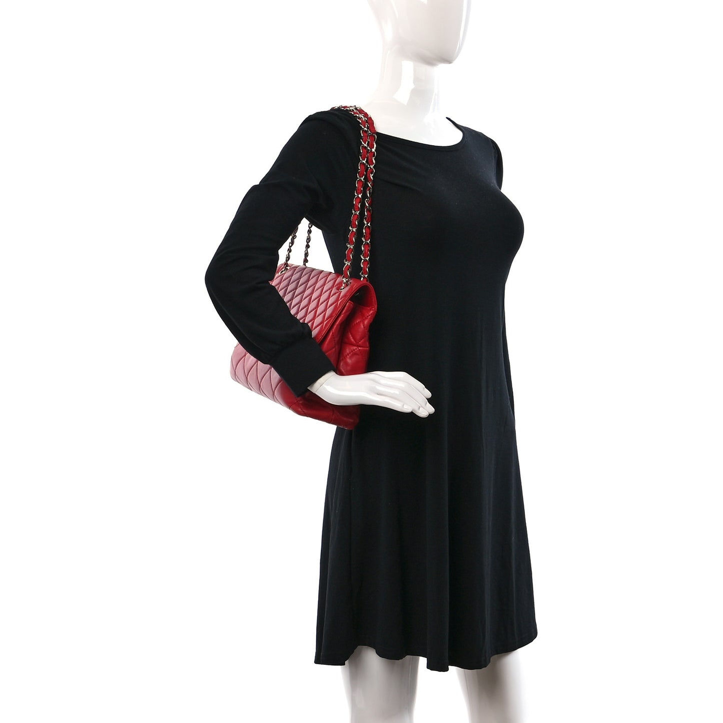 Calfskin Quilted In the Business Flap Bag Red