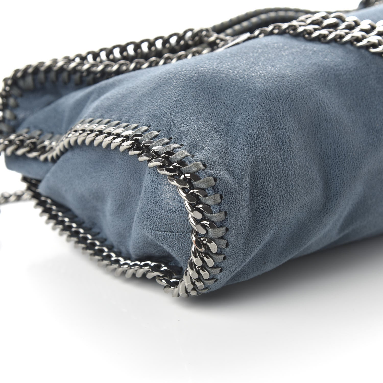 Stella McCartney Shaggy Deer Falabella Fold Over Tote Blue 6 of 9