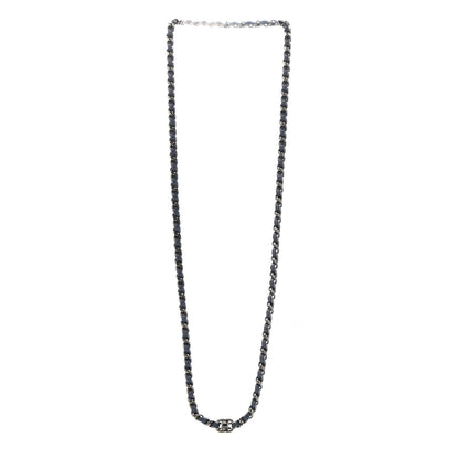 Chanel Lambskin CC Turnlock Necklace Navy Blue 3 of 5