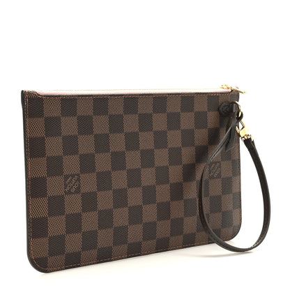 Louis Vuitton Damier Ebene Neverfull MM GM Pochette Rose Ballerine 3 of 6