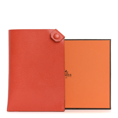 Hermes Chevre Chamkila Tarmac PM Passport Holder Orange Field 8 of 8