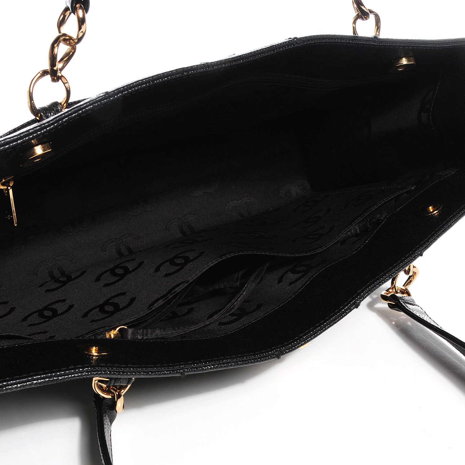 Chanel Caviar Square Stitched Shoulder Bag Black 5 of 7