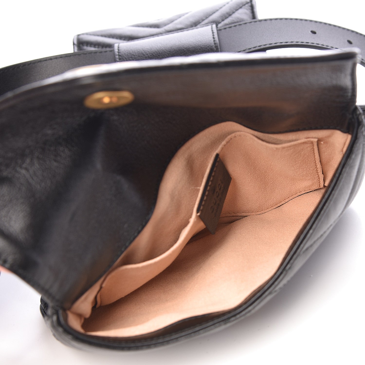 Gucci Calfskin Matelasse GG Marmont 2.0 Multi Belt Bag 85 34 Black 7 of 13