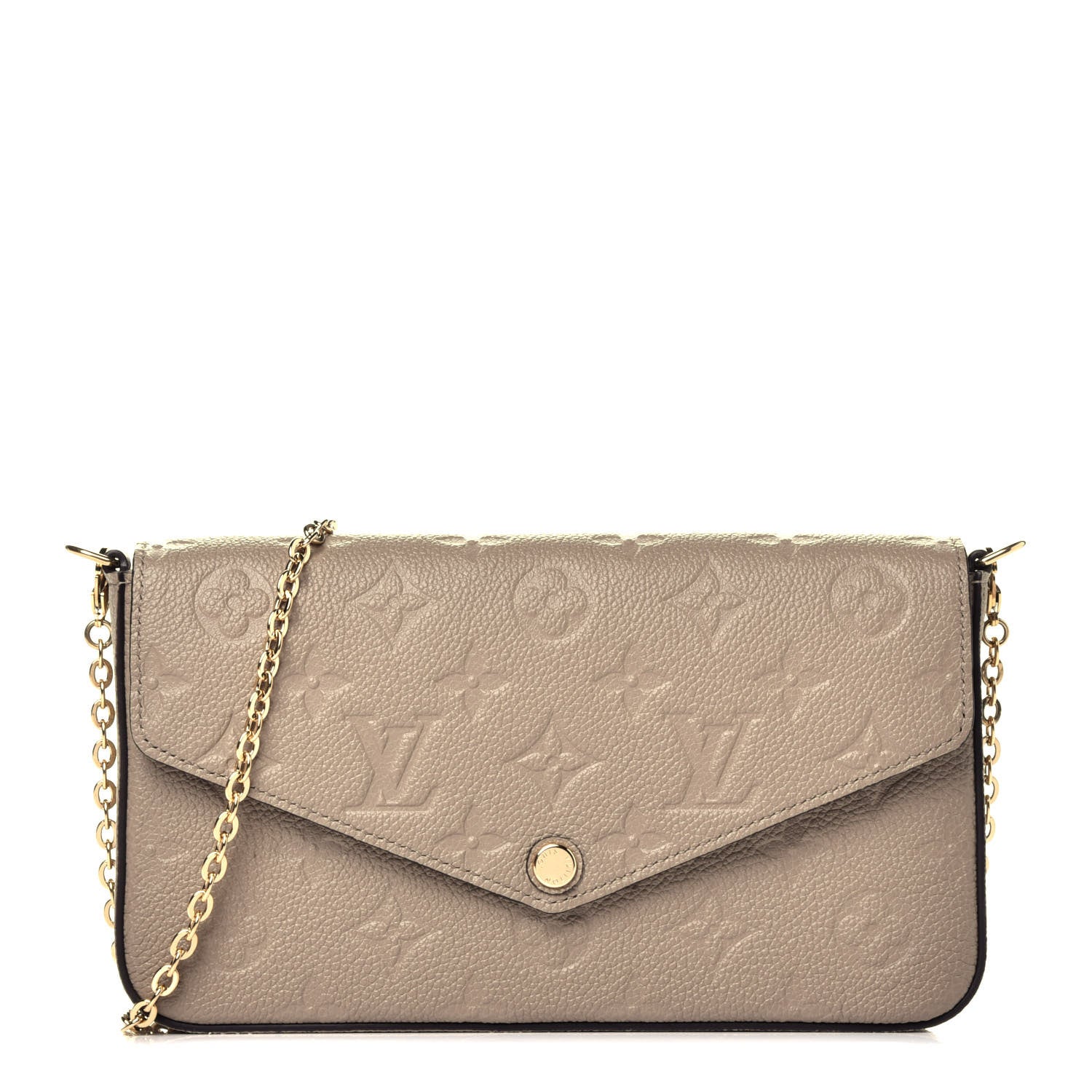 Louis Vuitton Empreinte Pochette Felicie Chain Wallet Tourterelle 1 of 10