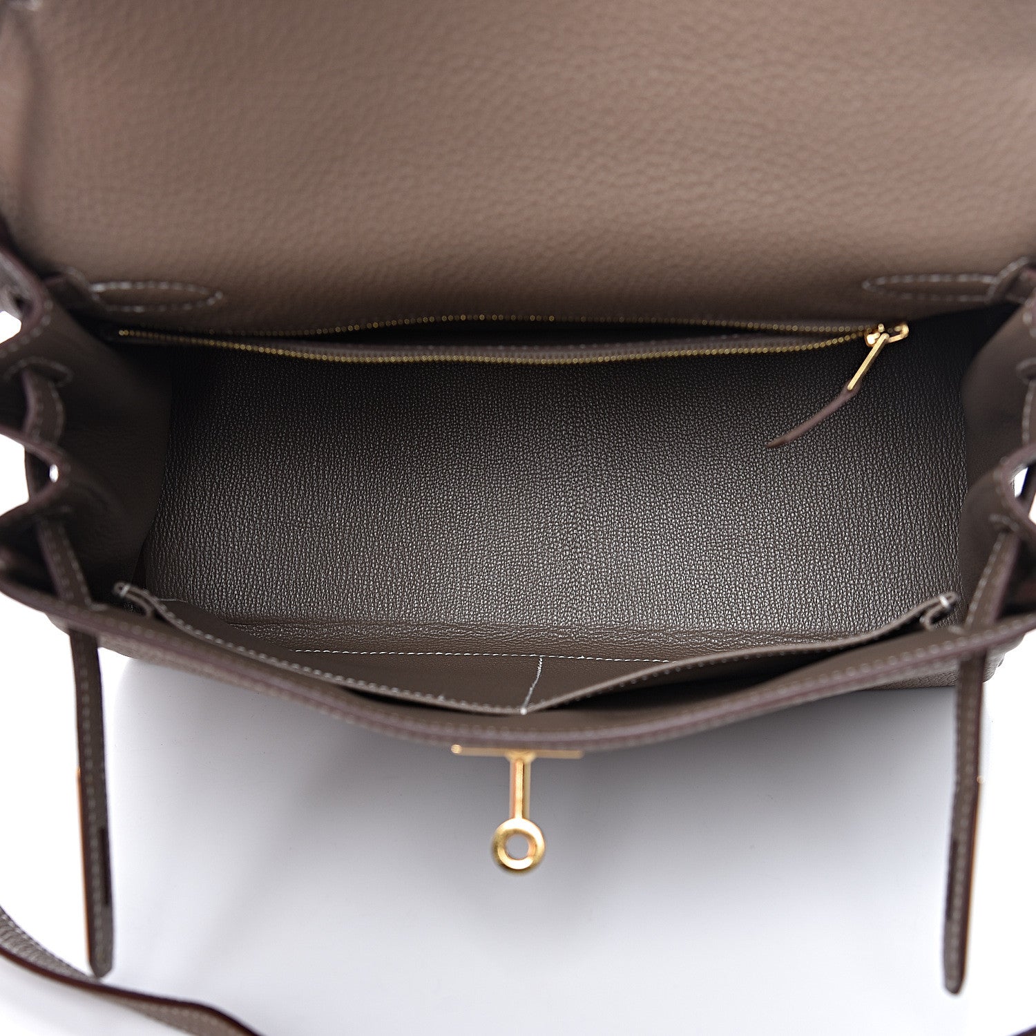 Hermes Togo Kelly Retourne 28 Etoupe 8 of 38