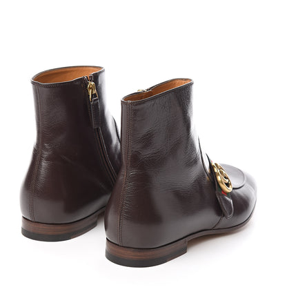 Gucci Goatskin Web Mens GG Ankle Boots 9 Cocoa 4 of 10
