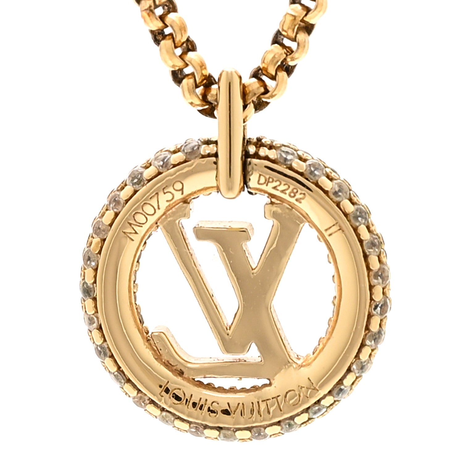 Louis Vuitton Metal Crystal Louise By Night Necklace 1819265