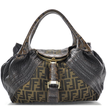 Fendi Zucca Nappa Nuvolata Vitello Tortuga Spy Tobacco Moro 1 of 11