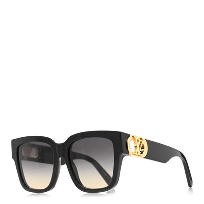 Louis Vuitton Acetate LV Link PM Square Sunglasses Z1566W Black 1 of 9