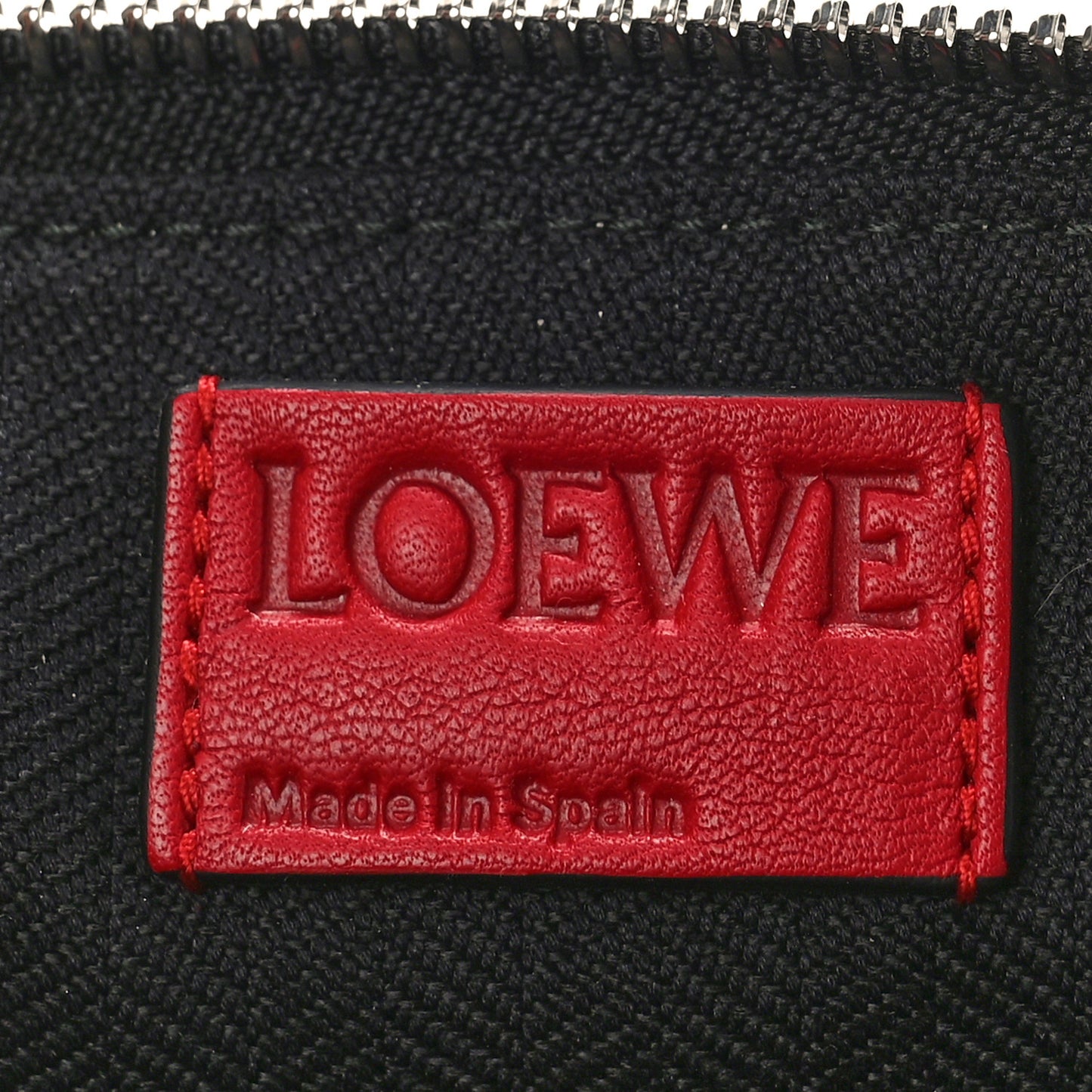 Wool Calfskin Puzzle Flat Pouch Black Multicolor