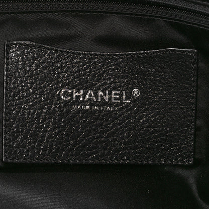 Chanel Glazed Calfskin Large On The Road Tote Black 6 of 9