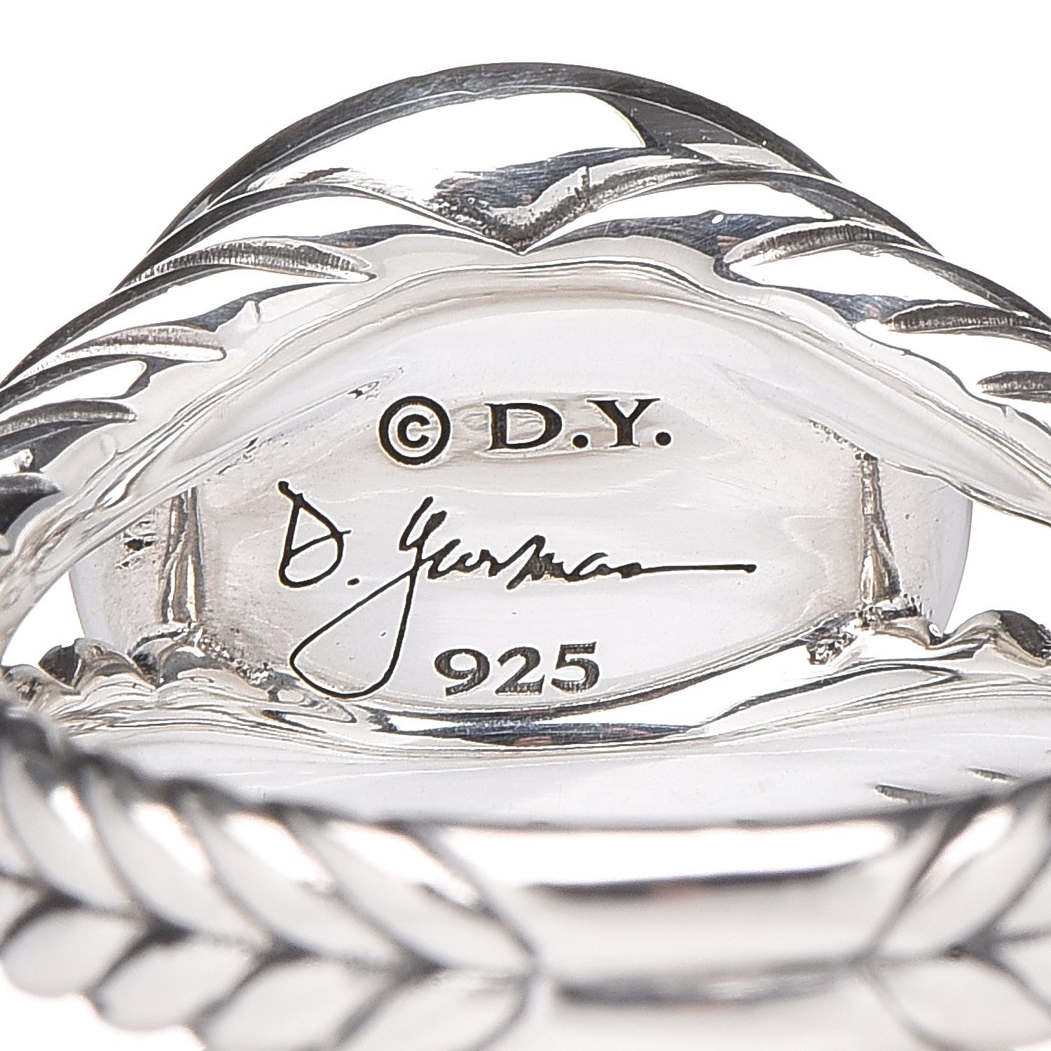 David Yurman Sterling Silver Diamond Pearl 8mm Petite Cerise Ring 52 6 4 of 4